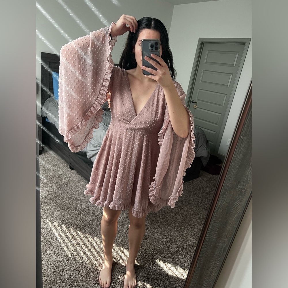 Wide Sleeve Skater Dress
